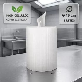   Belső adagolású kéztörlő, 19cm, 2 réteg, 100% cellulóz, 6db/csomag