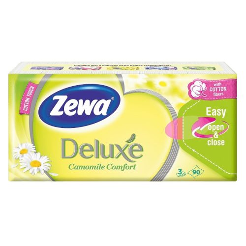 Zewa Deluxe papír zsebkendő 3 rétegű 90db Kamilla
