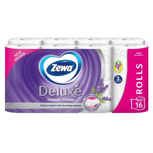 Zewa Deluxe toalettpapír 3 rétegű 16 tekercs 100% cellulóz Levendula