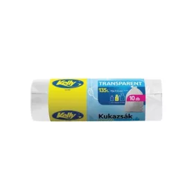   Szemeteszsák 135L 10db/tekercs Átlátszó (Szalagbehúzós) Kelly
