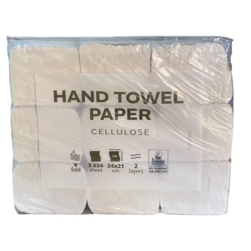 Satino Wepa Saver V hajtogatott kéztörlő 2 rétegű, cellulóz, 24x21cm, 9x336 lap (3024 lap)