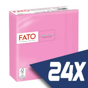   Fato Szalvéta 33x33cm rózsaszín 2 rétegű 50 lap/csomag (24 csomag)