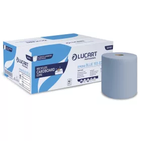   Lucart Strong 155 ID (Cardboard Core) tekercses kéztörlő - 2 rétegű, kék 155m (Karton - 6 tek) 40 karton/raklap