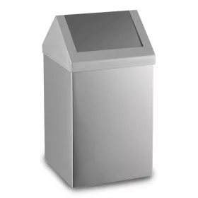 Rozsdamentes acél billenőfedeles szemetes, 16 L, matt