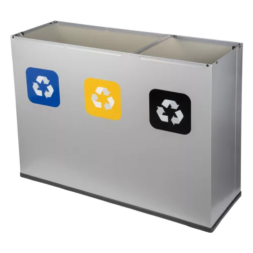 EKO rozsdamentes horganyzott acél szelektív szemetes 3 részes 3x60L