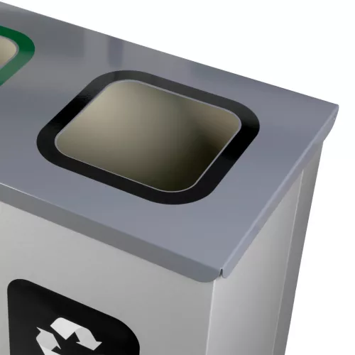 EKO rozsdamentes horganyzott acél szelektív szemetes 4 részes 4x60L