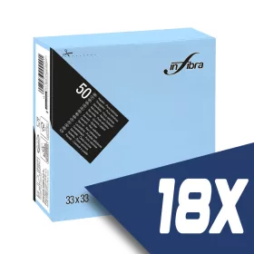   Infibra szalvéta 33x33cm világoskék 2 rétegű 50 lap/csomag (18 csomag)