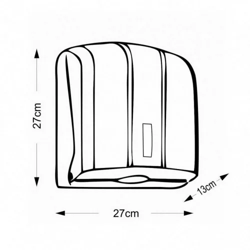 Vialli V hajtogatott kéztörlő adagoló ABS műanyag, fekete