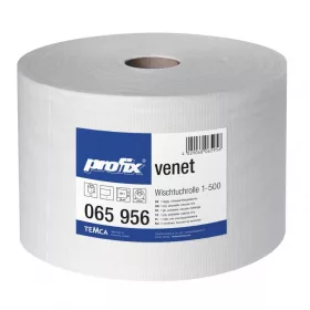   PROFIX Venet fehér ipari törlőkedő, 1 rétegű, fehér, 500 lap/tekercs, 1 tekercs/zsugor