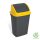 Billenőfedeles szemetes kuka, műanyag, antracit/sárga, 50 L