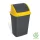 Planet Billenőfedeles szemetes kuka, műanyag, antracit/sárga, 50 L