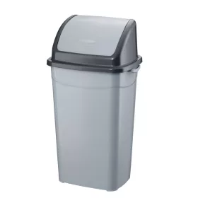   Planet Billenőfedeles szemetes kuka, műanyag, szürke/antracit, 70 L