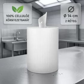   Belső adagolású kéztörlő, 14cm, 2 réteg, 100% cellulóz, 12db/csomag