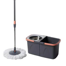   Spin mop forgófejes felmosószett (vödör, nyél, acél facsaró, 2 mop)