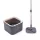 Spin mop forgófejes felmosószett Lapos moppal (vödör, nyél, facsaró, 2 mop)