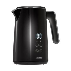   MPM Vízforraló, 1.5l, 2200W, fekete, LED kijelzővel, dupla falú, hőfok szabályozás