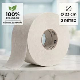   Ipari nagytekercses toalett papír, 23cm, 2 réteg, 100% cellulóz, 6db/csomag