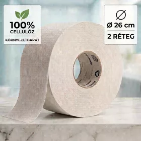   Ipari nagytekercses toalett papír, 26cm, 2 réteg, 100% cellulóz, 6db/csomag